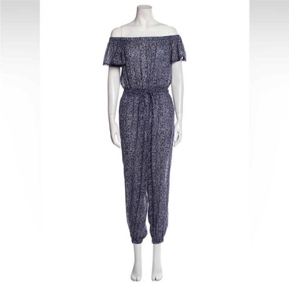 Rebecca Taylor Off-Shoulder Patterned Jumpsuit, Us0